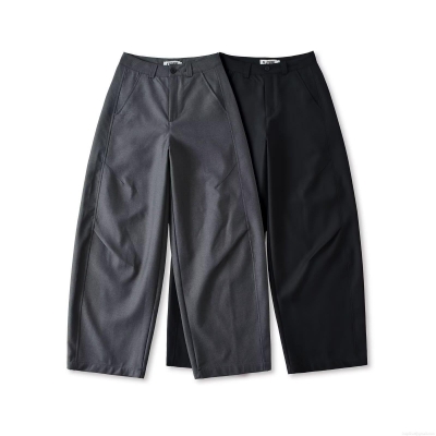 Women's High Waist Wide Leg Suit Pants Loose Fit Woven Polyester Blend Straight Trousers For Office Casual Daily Wear Fashion Chic Streetwear