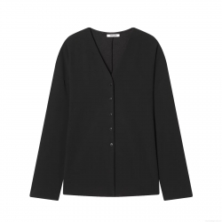 Women's Sexy Elegant V-Neck Blouse Single Breasted Long Sleeve Waist Tightening Solid Color Top Intellectual Fashion Polyester Shirt For Women Daily Party