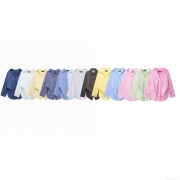 Women's European Style Lapel Long Sleeve Striped Shirt Polyester Casual Button Down Blouse Top With Chest Pocket