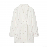 Women's Elegant Floral Print Blazer Dress Long Sleeve Single Breasted Slim Fit Polyester Suit Jacket For Work Party Daily Wear Chic Outerwear