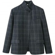 Women Fashion Plaid Blazer Jacket Long Sleeve Single Breasted Lapel Polyester Outerwear For Office Lady Elegant Casual Plaid Workwear Suit Jacket