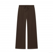 Women's Casual Wide Leg Knit Pants High Waist Elastic Drawstring Straight Leg Trousers Minimalist Autumn Fashion Solid Color Sweatpants For Women Comfort Lounge Wear