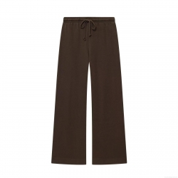 Women's Casual Wide Leg Knit Pants High Waist Elastic Drawstring Straight Leg Trousers Minimalist Autumn Fashion Solid Color Sweatpants For Women Comfort Lounge Wear