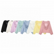 Women's Elegant V-Neck Ruffle Chiffon Blouse Long Sleeve Tie Neck Loose Fit Solid Color Shirt for Spring Summer Streetwear Fashion Lady Top